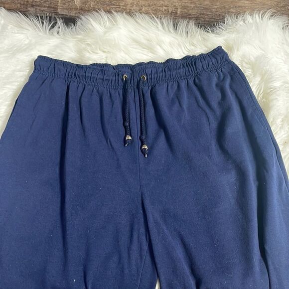 Folette Elastic Waist Drawstring Comfort Pants Blue Size Medium Vintage - Picture 6 of 12